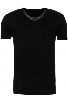 Young & Rich Tunika T-Shirt mit Kapuze Black